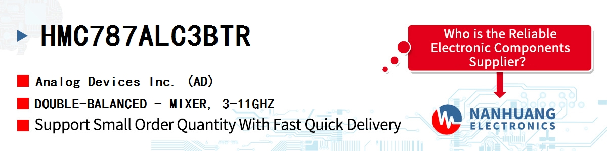 HMC787ALC3BTR ADI DOUBLE-BALANCED - MIXER, 3-11GHZ