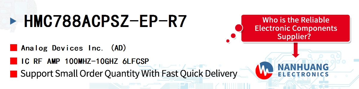HMC788ACPSZ-EP-R7 ADI IC RF AMP 100MHZ-10GHZ 6LFCSP