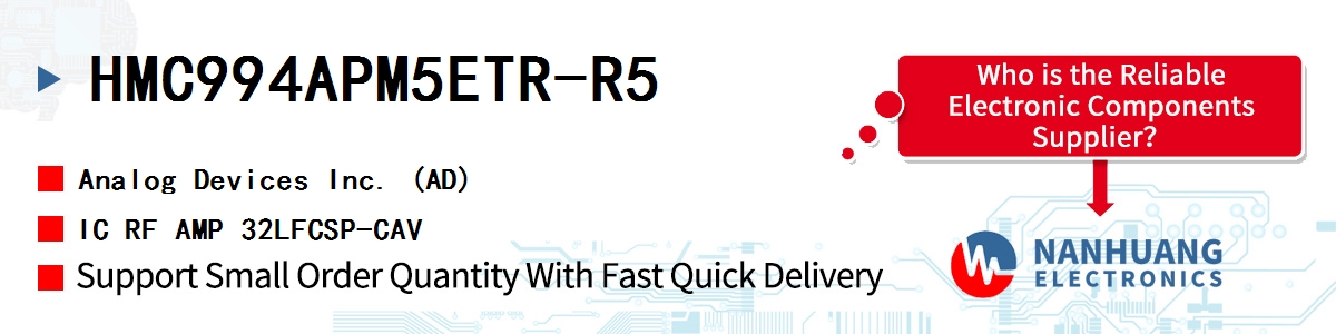 HMC994APM5ETR-R5 ADI IC RF AMP 32LFCSP-CAV