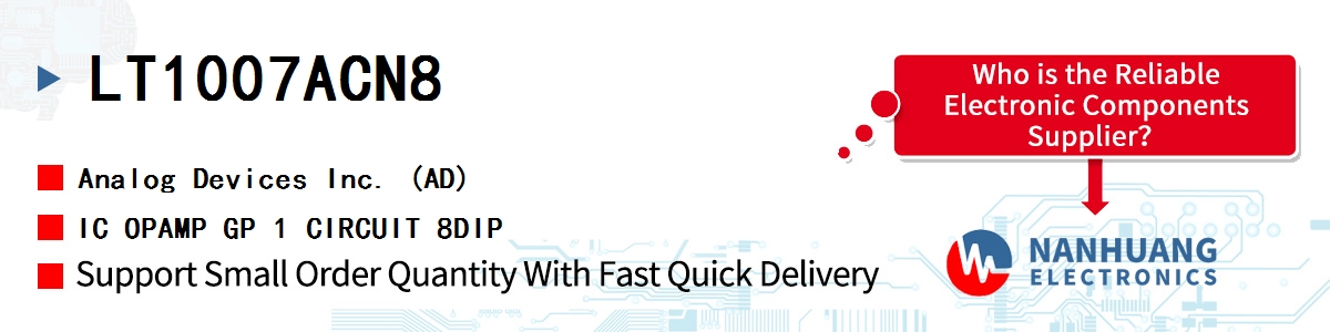 LT1007ACN8 ADI IC OPAMP GP 1 CIRCUIT 8DIP