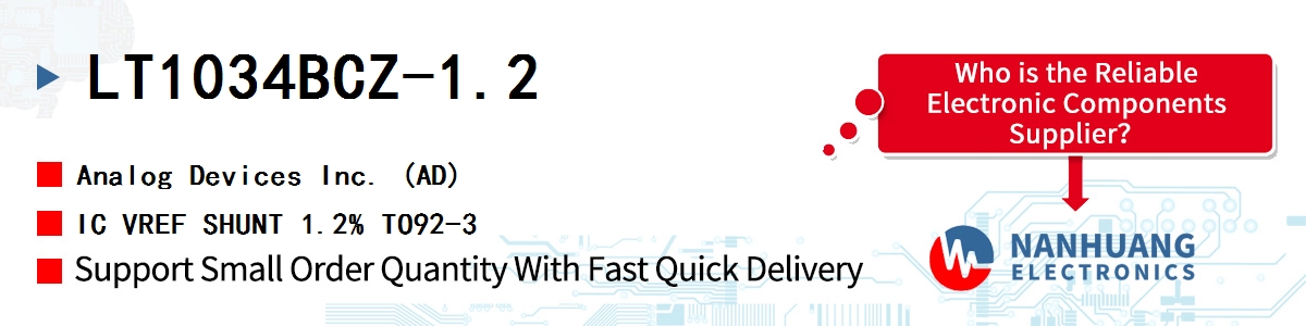 LT1034BCZ-1.2 ADI IC VREF SHUNT 1.2% TO92-3