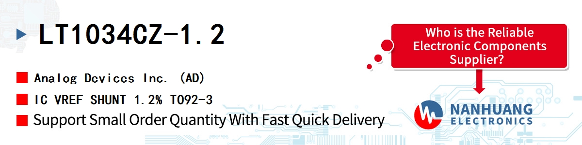 LT1034CZ-1.2 ADI IC VREF SHUNT 1.2% TO92-3