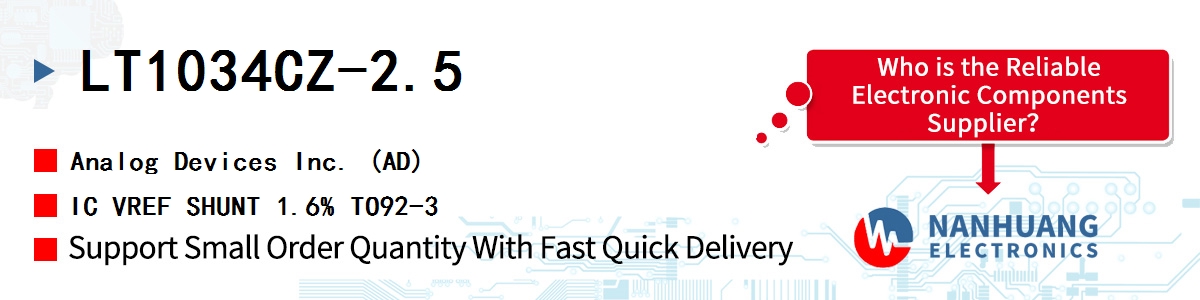 LT1034CZ-2.5 ADI IC VREF SHUNT 1.6% TO92-3