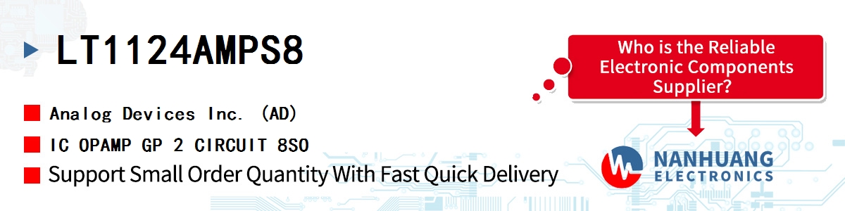 LT1124AMPS8 ADI IC OPAMP GP 2 CIRCUIT 8SO
