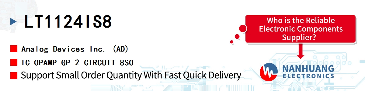 LT1124IS8 ADI IC OPAMP GP 2 CIRCUIT 8SO