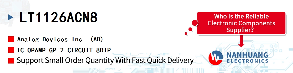 LT1126ACN8 ADI IC OPAMP GP 2 CIRCUIT 8DIP