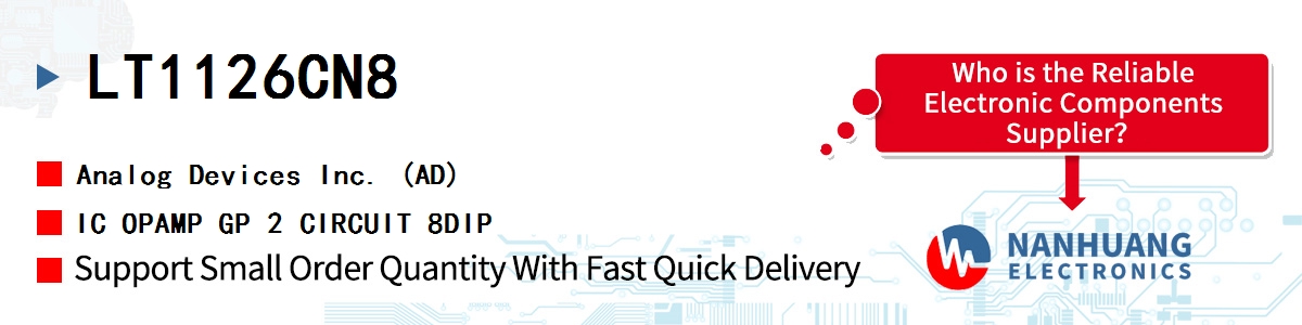 LT1126CN8 ADI IC OPAMP GP 2 CIRCUIT 8DIP