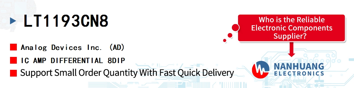 LT1193CN8 ADI IC AMP DIFFERENTIAL 8DIP