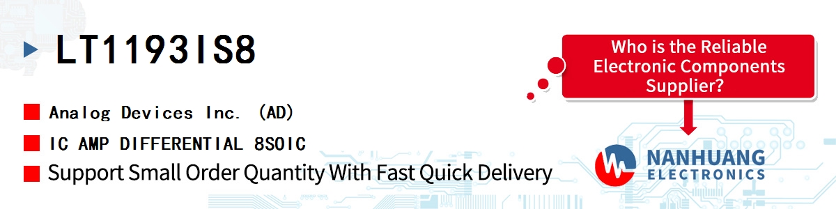 LT1193IS8 ADI IC AMP DIFFERENTIAL 8SOIC
