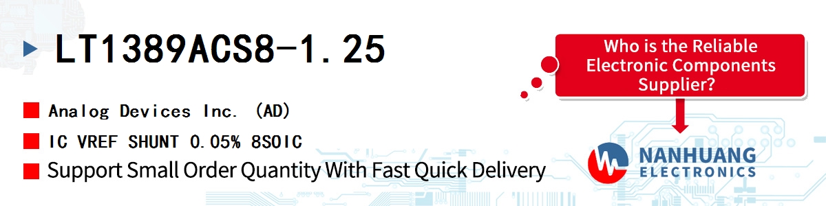 LT1389ACS8-1.25 ADI IC VREF SHUNT 0.05% 8SOIC