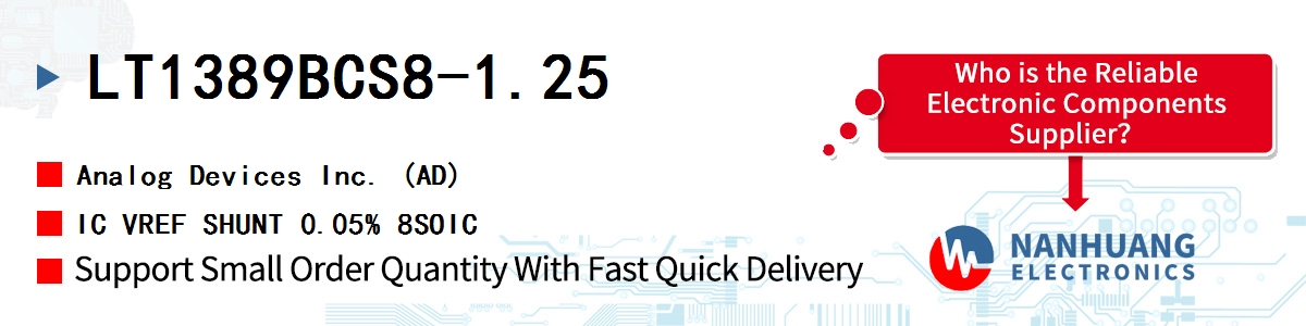 LT1389BCS8-1.25 ADI IC VREF SHUNT 0.05% 8SOIC