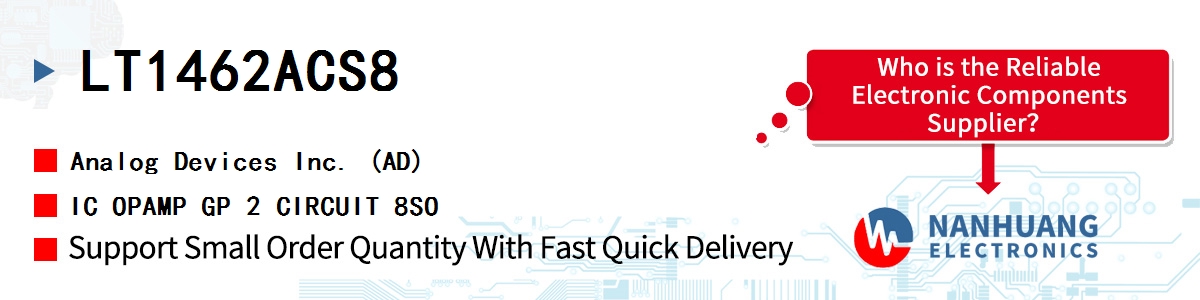 LT1462ACS8 ADI IC OPAMP GP 2 CIRCUIT 8SO
