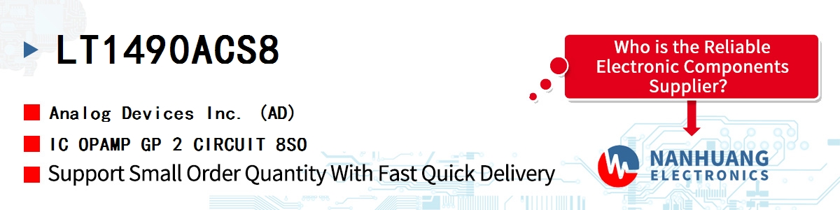 LT1490ACS8 ADI IC OPAMP GP 2 CIRCUIT 8SO