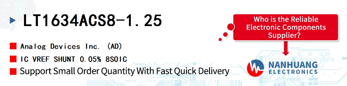 LT1634ACS8-1.25 ADI IC VREF SHUNT 0.05% 8SOIC