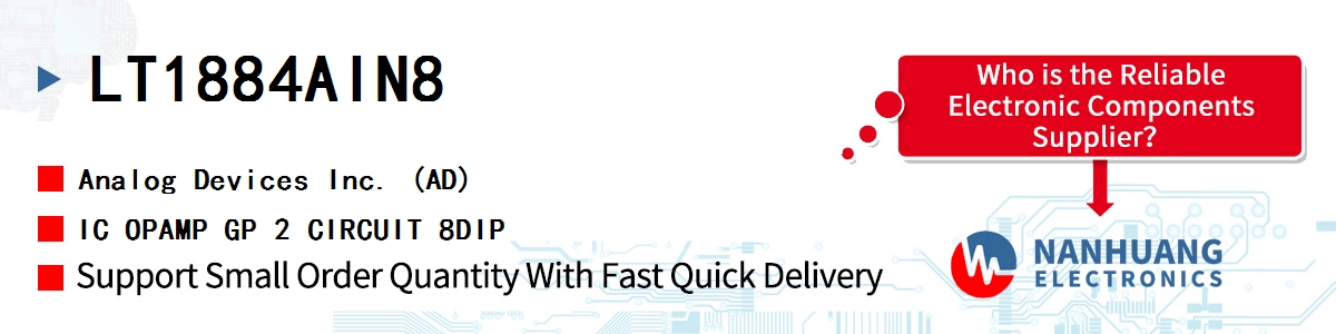 LT1884AIN8 ADI IC OPAMP GP 2 CIRCUIT 8DIP