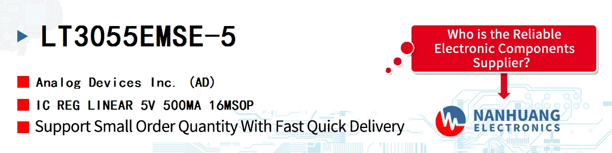 LT3055EMSE-5 ADI IC REG LINEAR 5V 500MA 16MSOP