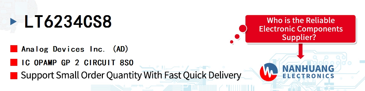 LT6234CS8 ADI IC OPAMP GP 2 CIRCUIT 8SO