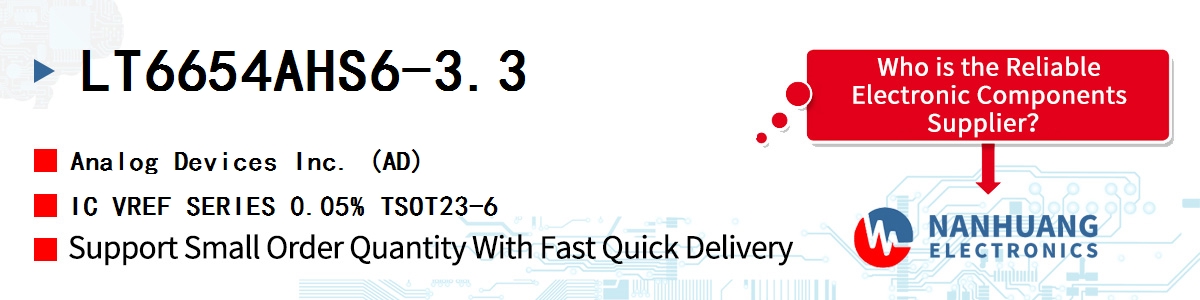 LT6654AHS6-3.3 ADI IC VREF SERIES 0.05% TSOT23-6