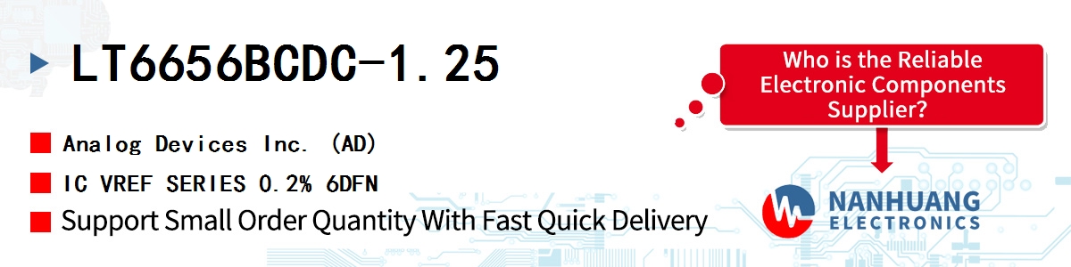LT6656BCDC-1.25 ADI IC VREF SERIES 0.2% 6DFN