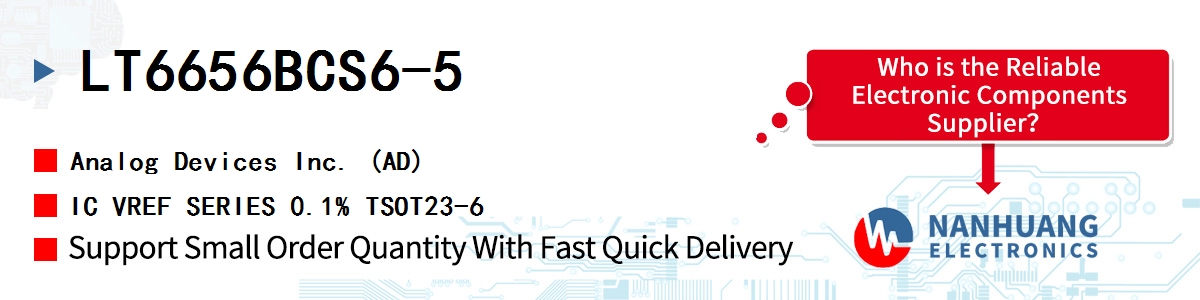 LT6656BCS6-5 ADI IC VREF SERIES 0.1% TSOT23-6