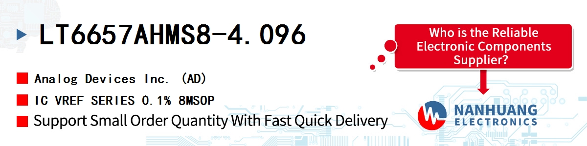 LT6657AHMS8-4.096 ADI IC VREF SERIES 0.1% 8MSOP