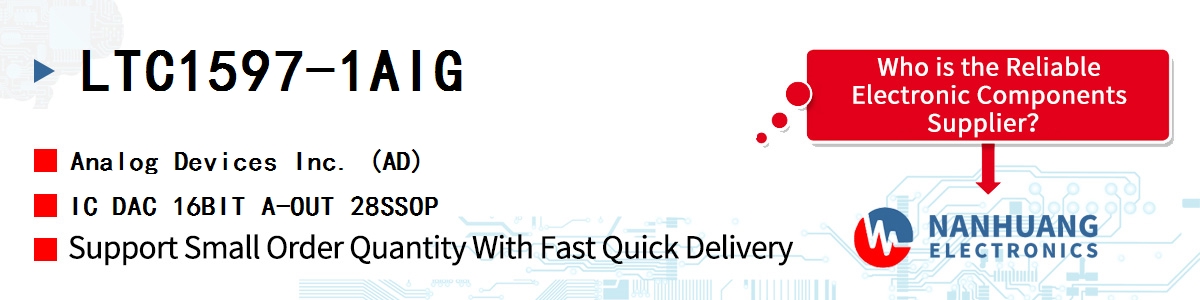 LTC1597-1AIG ADI IC DAC 16BIT A-OUT 28SSOP
