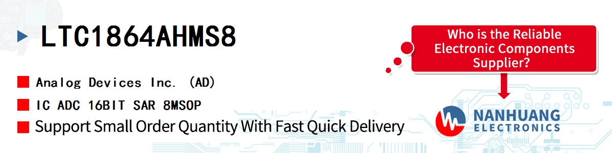 LTC1864AHMS8 ADI IC ADC 16BIT SAR 8MSOP