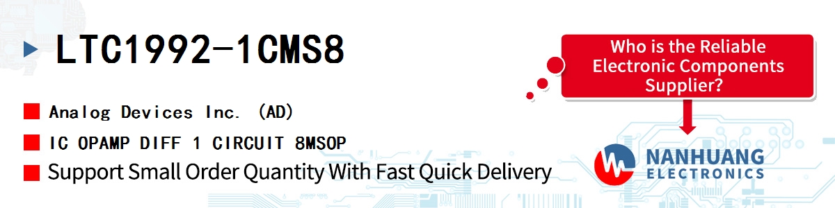 LTC1992-1CMS8 ADI IC OPAMP DIFF 1 CIRCUIT 8MSOP