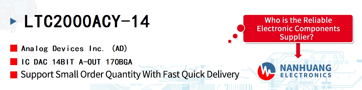 LTC2000ACY-14 ADI IC DAC 14BIT A-OUT 170BGA