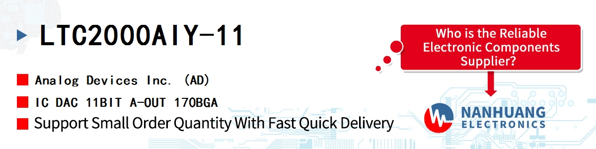 LTC2000AIY-11 ADI IC DAC 11BIT A-OUT 170BGA