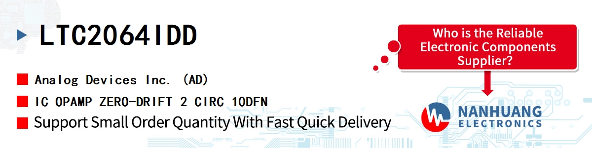 LTC2064IDD ADI IC OPAMP ZERO-DRIFT 2 CIRC 10DFN