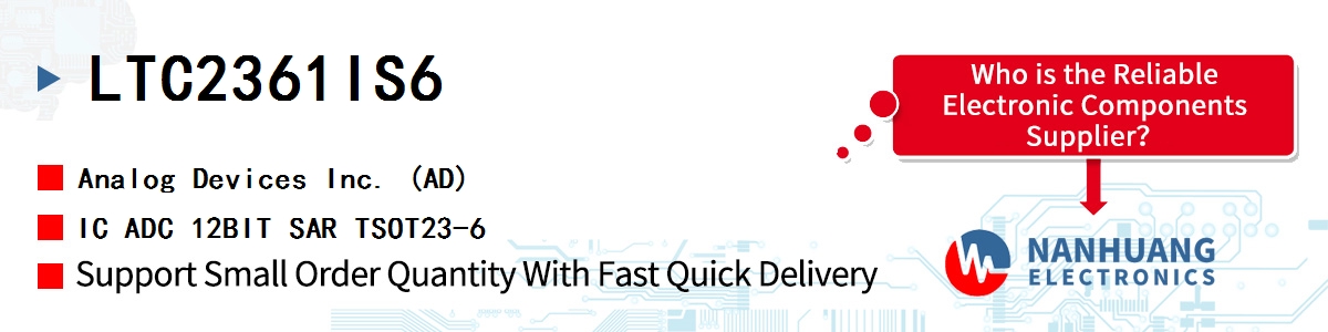 LTC2361IS6 ADI IC ADC 12BIT SAR TSOT23-6
