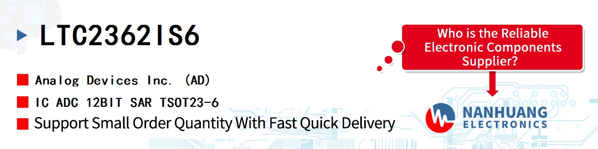 LTC2362IS6 ADI IC ADC 12BIT SAR TSOT23-6
