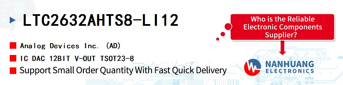 LTC2632AHTS8-LI12 ADI IC DAC 12BIT V-OUT TSOT23-8