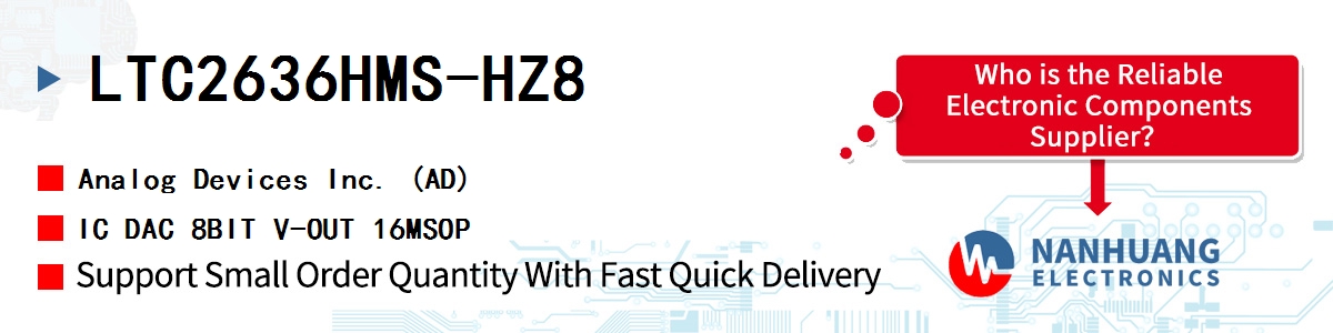 LTC2636HMS-HZ8 ADI IC DAC 8BIT V-OUT 16MSOP