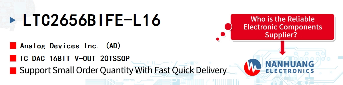 LTC2656BIFE-L16 ADI IC DAC 16BIT V-OUT 20TSSOP