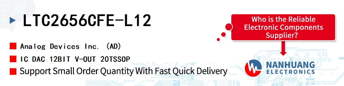 LTC2656CFE-L12 ADI IC DAC 12BIT V-OUT 20TSSOP