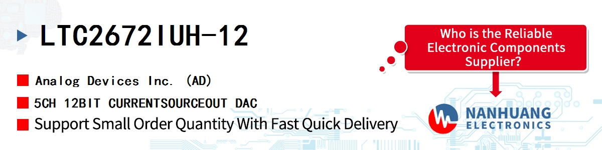 LTC2672IUH-12 ADI 5CH 12BIT CURRENTSOURCEOUT DAC