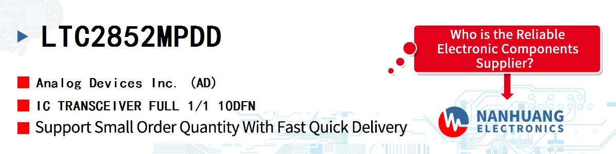 LTC2852MPDD ADI IC TRANSCEIVER FULL 1/1 10DFN