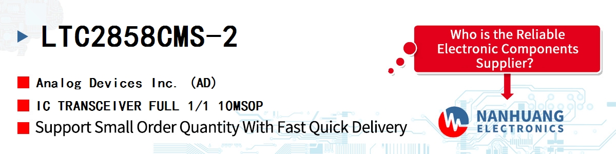 LTC2858CMS-2 ADI IC TRANSCEIVER FULL 1/1 10MSOP