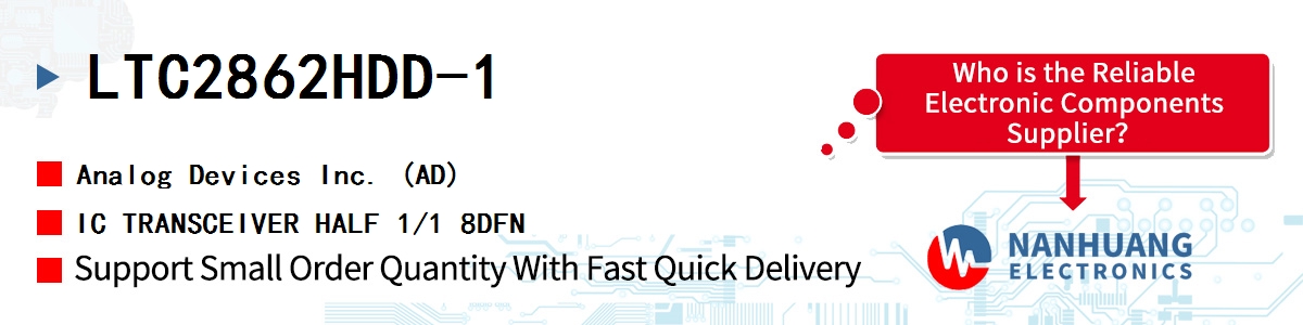 LTC2862HDD-1 ADI IC TRANSCEIVER HALF 1/1 8DFN