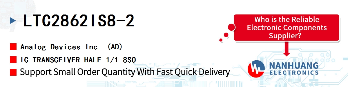 LTC2862IS8-2 ADI IC TRANSCEIVER HALF 1/1 8SO