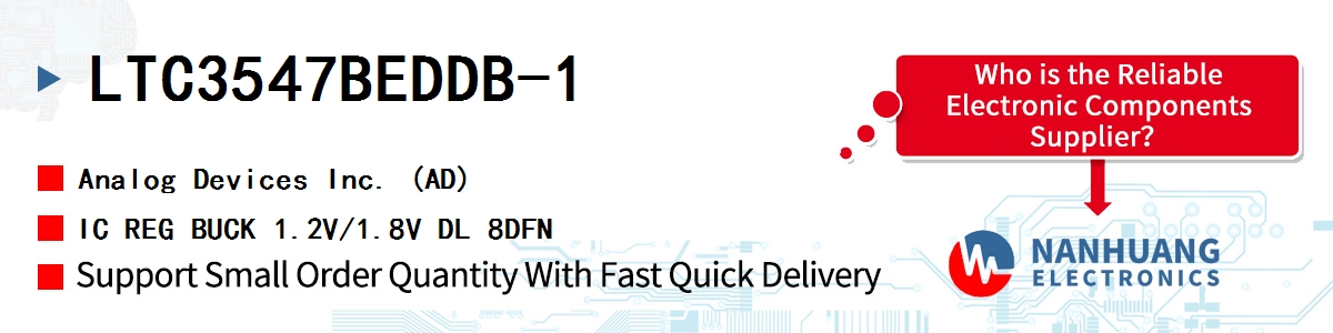 LTC3547BEDDB-1 ADI IC REG BUCK 1.2V/1.8V DL 8DFN