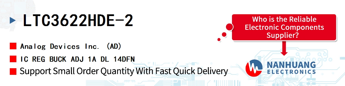 LTC3622HDE-2 ADI IC REG BUCK ADJ 1A DL 14DFN