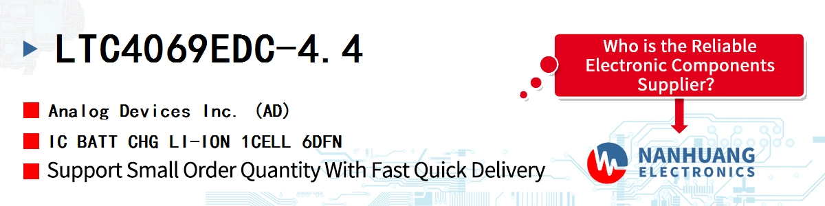 LTC4069EDC-4.4 ADI IC BATT CHG LI-ION 1CELL 6DFN