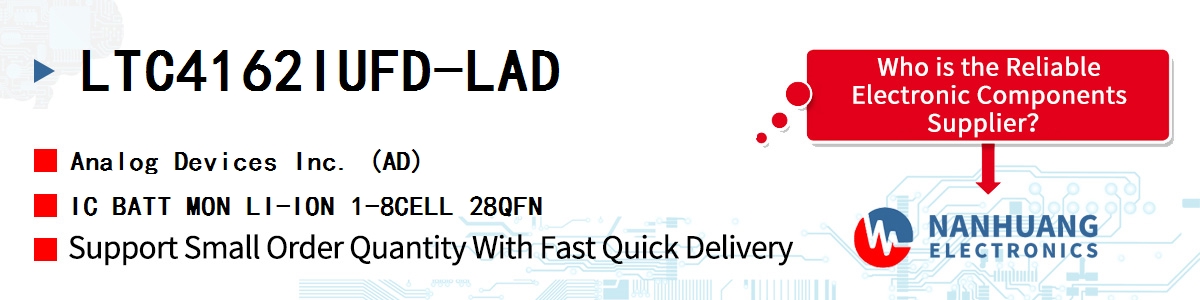 LTC4162IUFD-LAD ADI IC BATT MON LI-ION 1-8CELL 28QFN