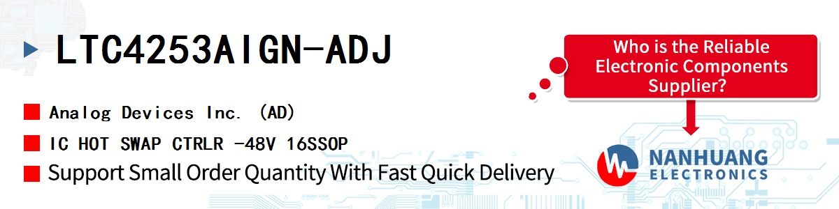 LTC4253AIGN-ADJ ADI IC HOT SWAP CTRLR -48V 16SSOP