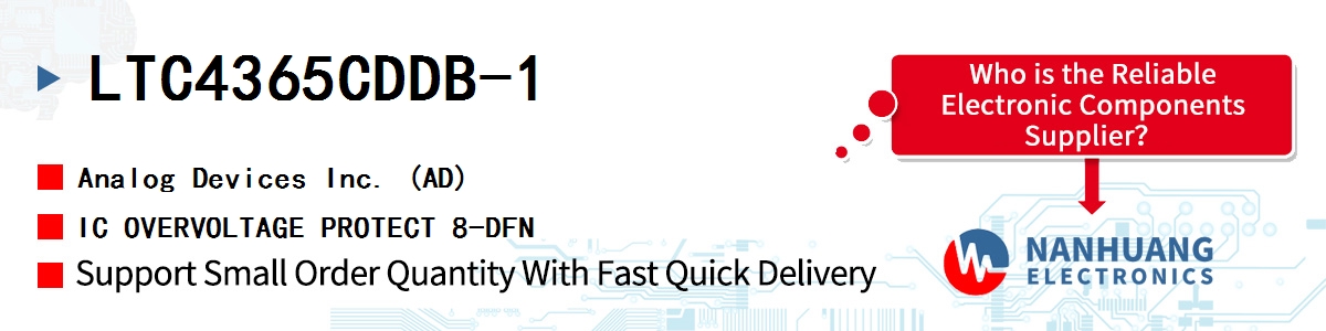 LTC4365CDDB-1 ADI IC OVERVOLTAGE PROTECT 8-DFN