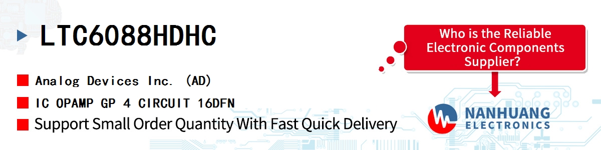 LTC6088HDHC ADI IC OPAMP GP 4 CIRCUIT 16DFN