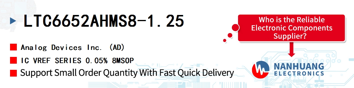 LTC6652AHMS8-1.25 ADI IC VREF SERIES 0.05% 8MSOP